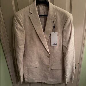 Bar III Men's Beige Slim-Fit Linen-Blend Suit Separate Jacket Size 42L